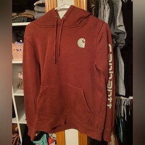 womens red carhartt sweatshirt